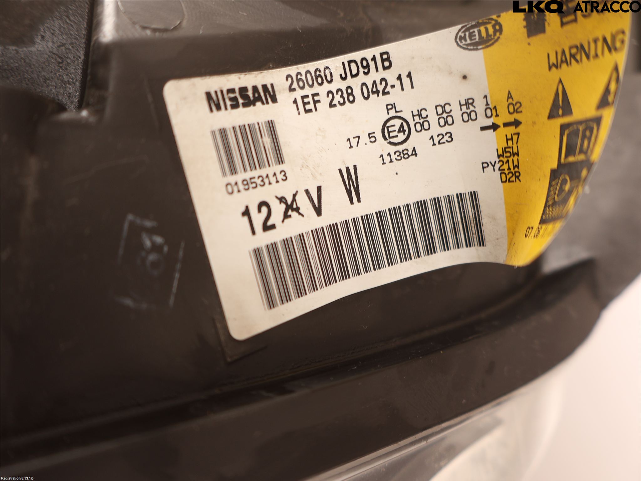 Nissan QASHQAI+2  08-10 Frontlykt Venstre