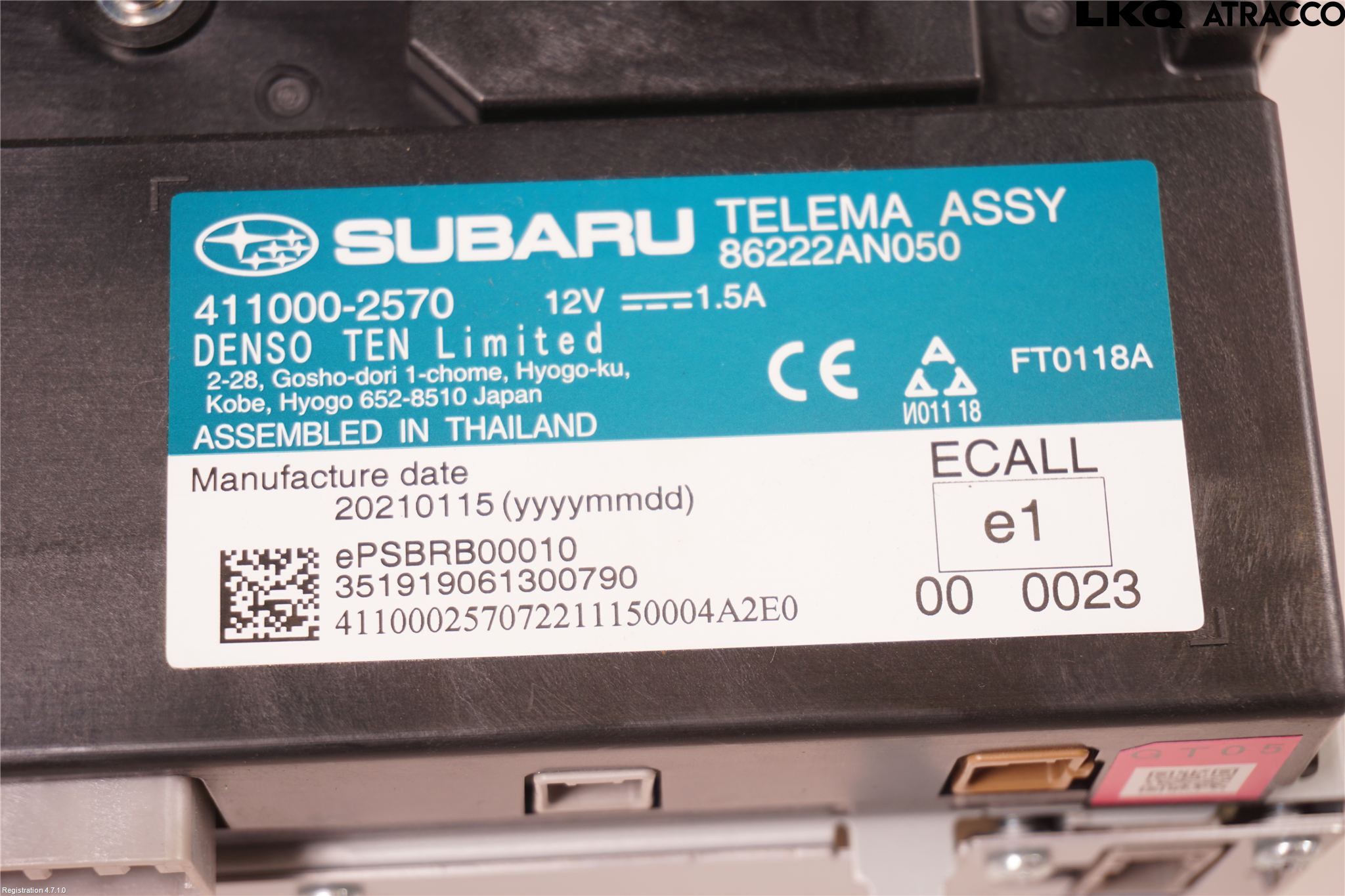 Subaru OUTBACK 21- Instr Skjerm Dvd-Gps-Ac-Tlf