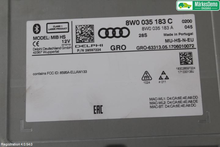 Audi A5 17- Stereo Radio