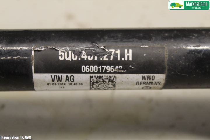 Audi A3/S3 8V 13-20 Drivaksel Foran Kompl Venstre