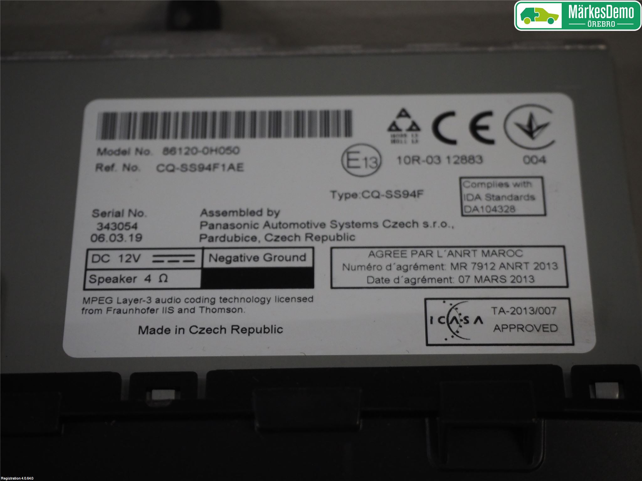 Peugeot 108 15-22 Stereo Radio Med Cd