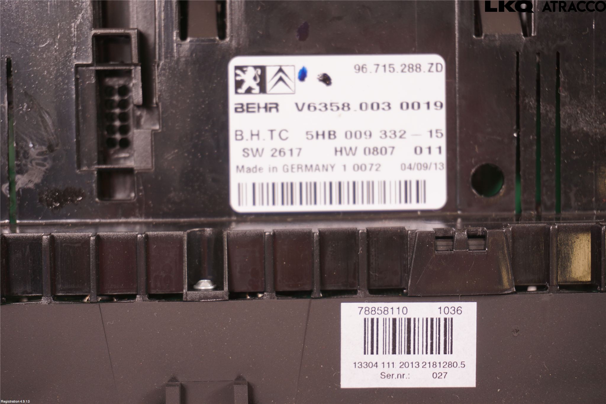 Citroen C5 08-17 Varme Ac Betjening-Display