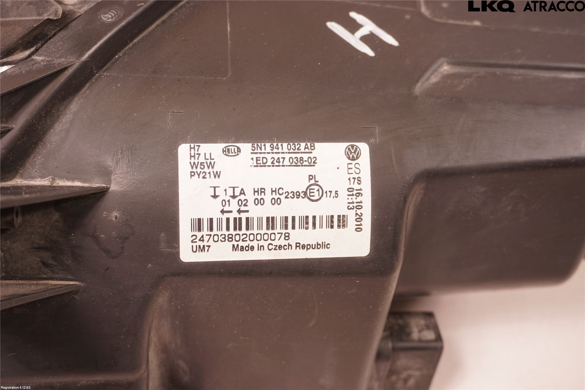 Volkswagen VW TIGUAN 07-16 Frontlykt Høyre