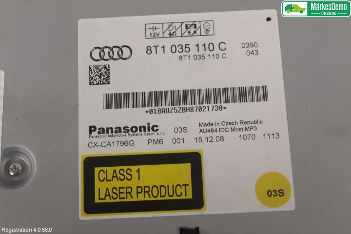 Audi A4/S4 08-11 Stereo Cd Veksler
