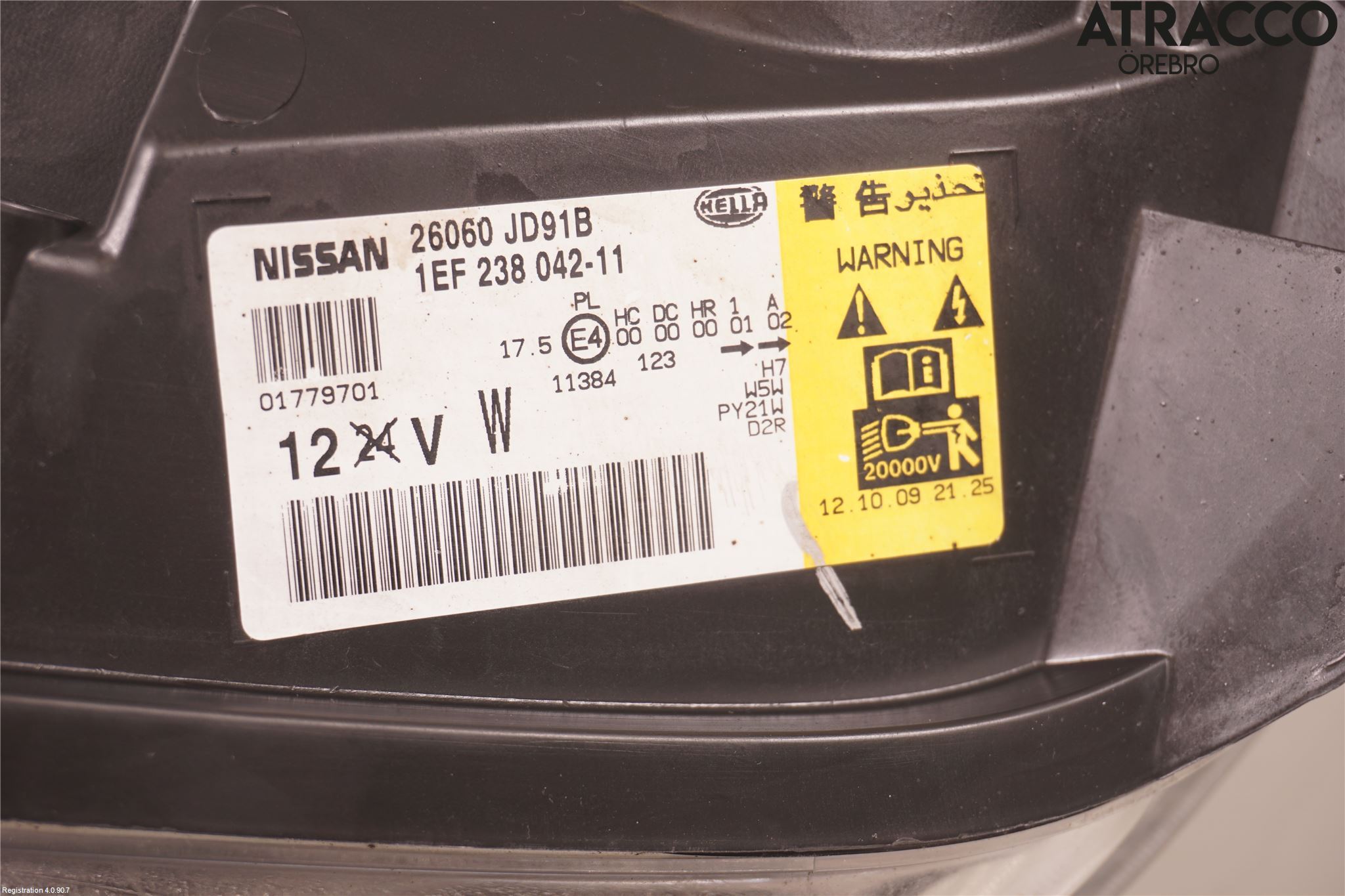 Nissan QASHQAI+2  08-10 Frontlykt Venstre