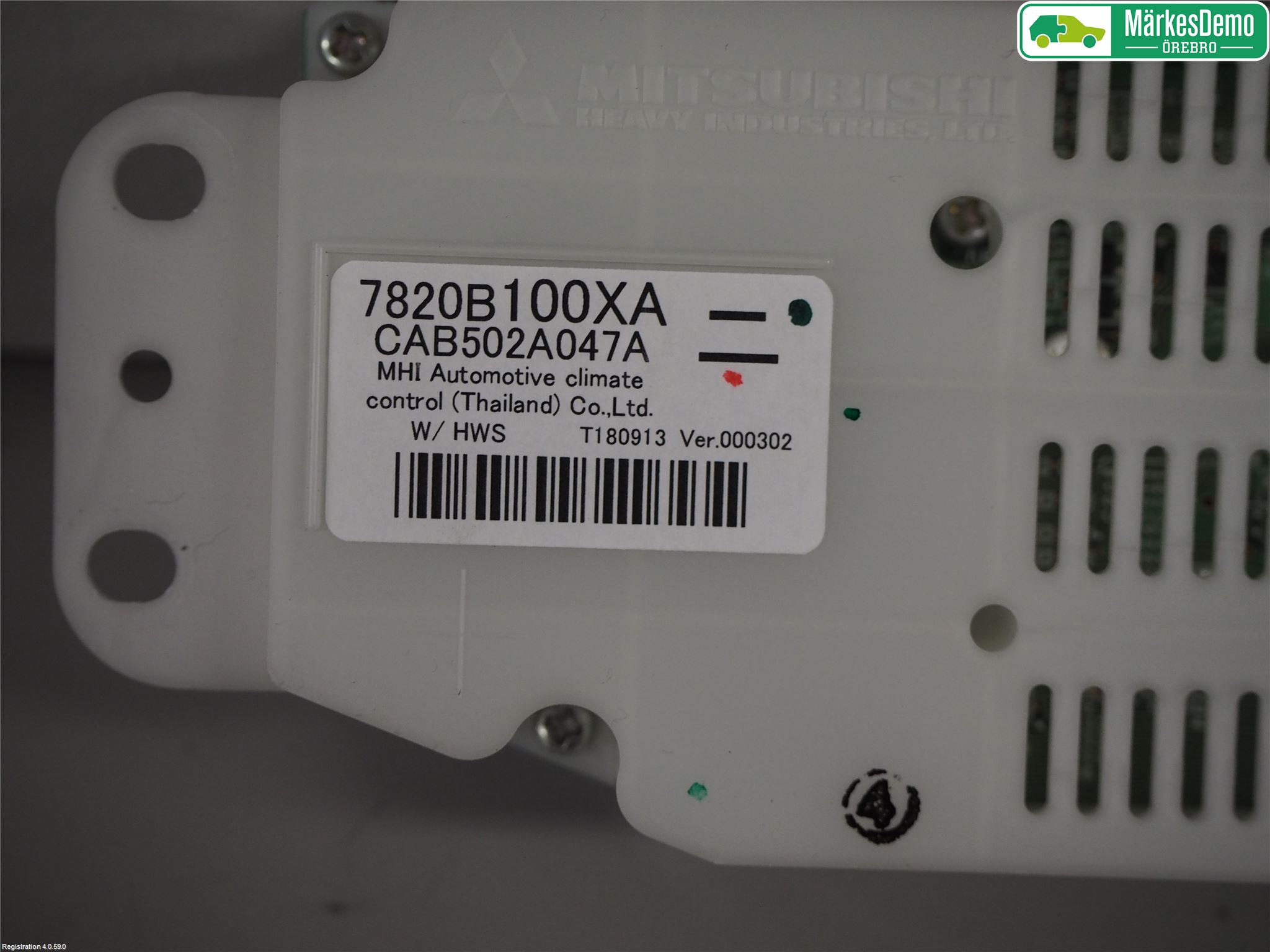 Mitsubishi OUTLANDER 13-21 Varme Ac Betjening-Display