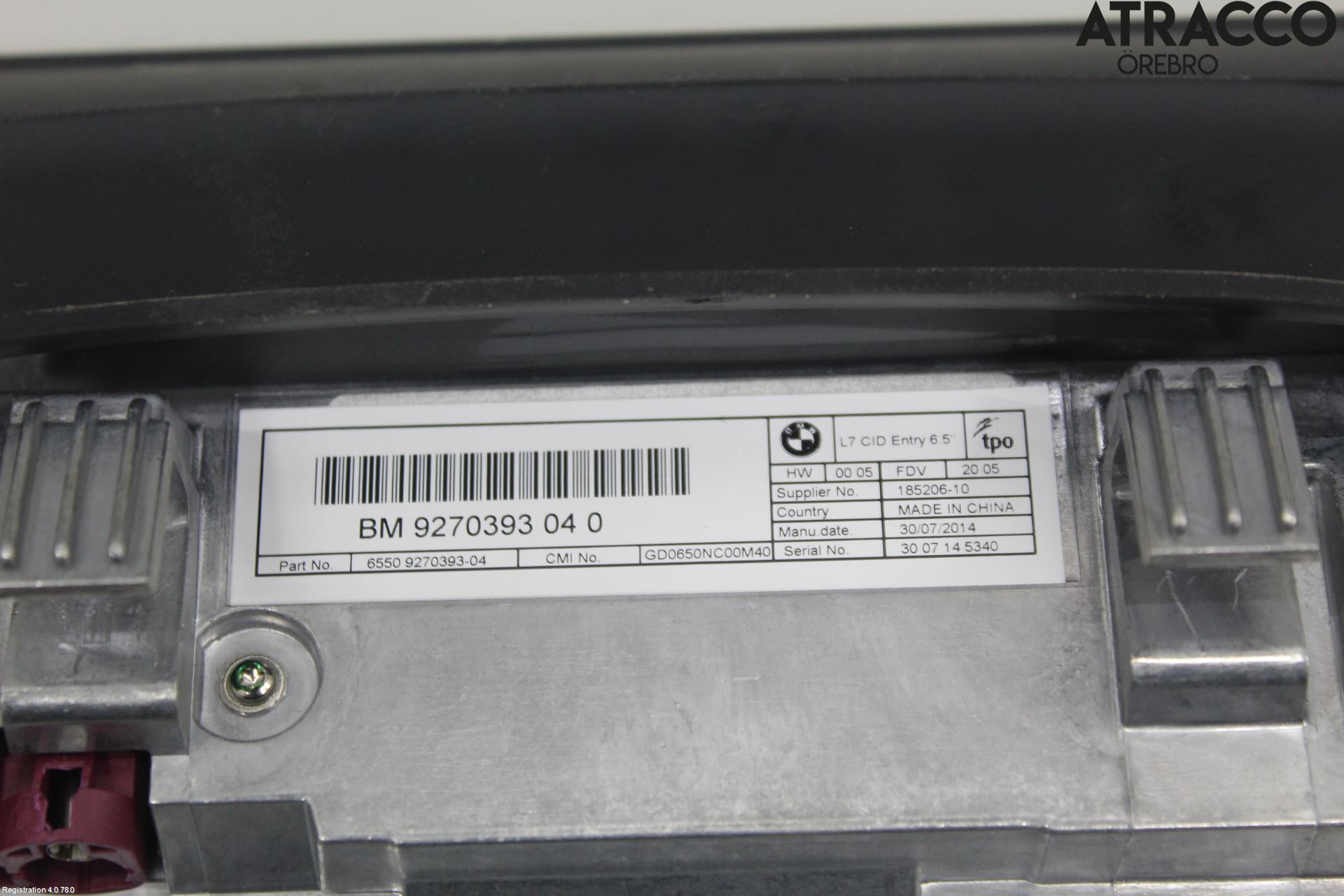 BMW 3 F30/F31/F80 12-19 Kjørecomputer