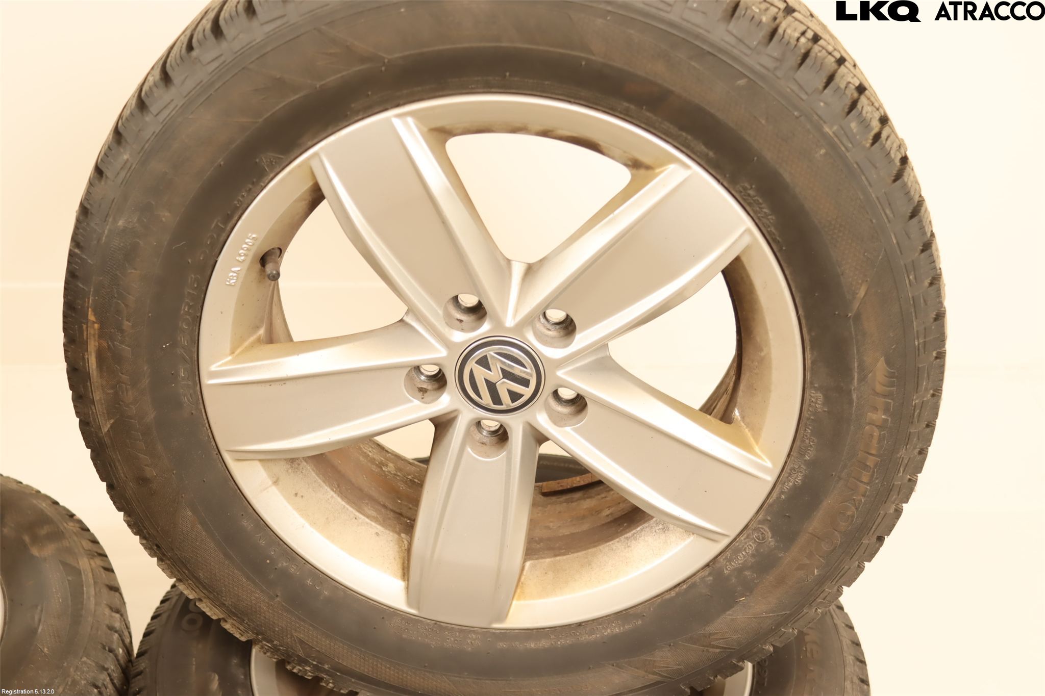 Volkswagen VW PASSAT 15-19 Dekk Vinter På Alu Felg 4Stk