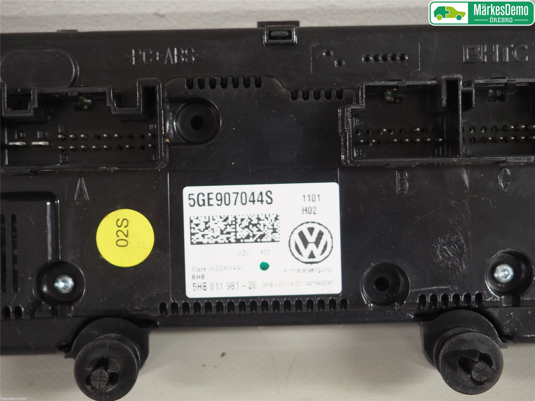 Volkswagen VW GOLF / E-GOLF VII 13-20 Varme Ac Betjening-Display