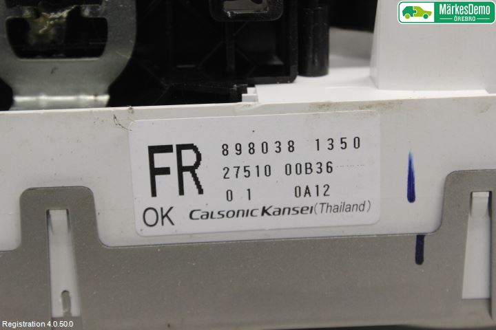 Isuzu D-MAX Varme Ac Betjening-Display