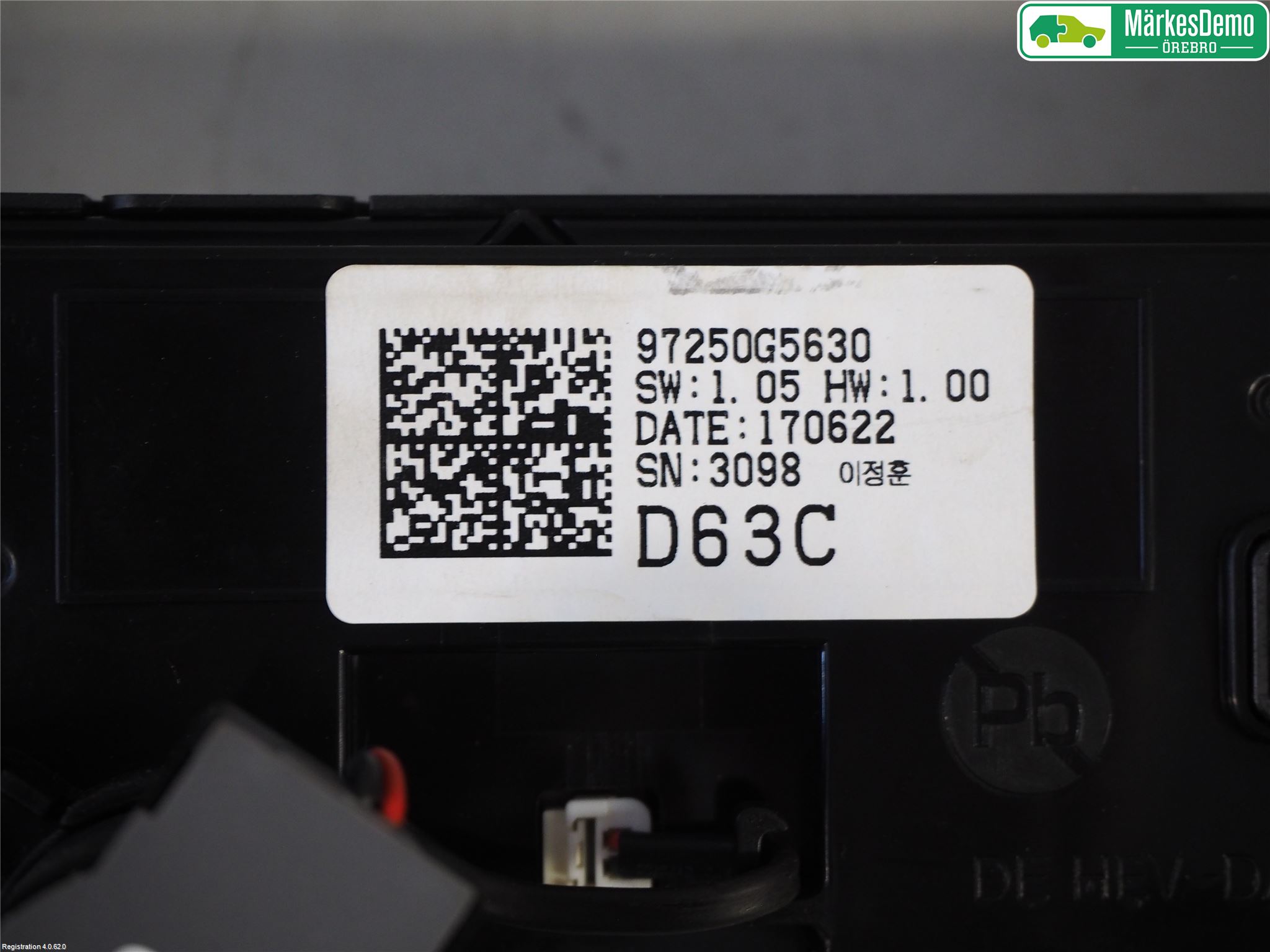 Kia NIRO (DE) 17-22 Varme Ac Betjening-Display