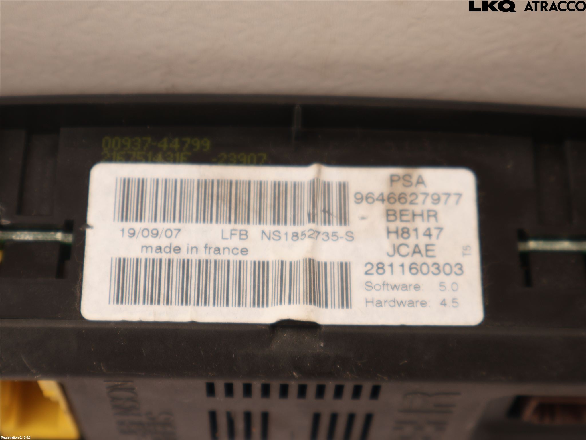 Peugeot 307     05-08 Varme Ac Betjening-Display