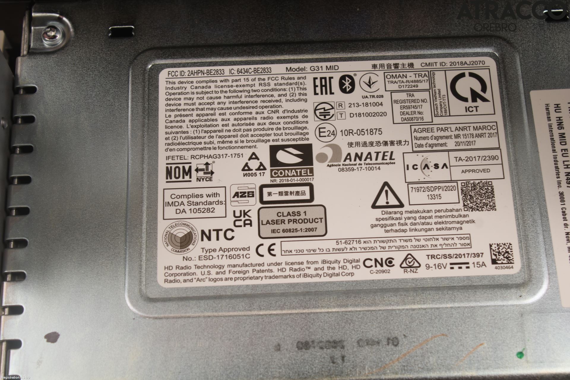 Subaru XV 18-22 Stereo Radio Med Cd