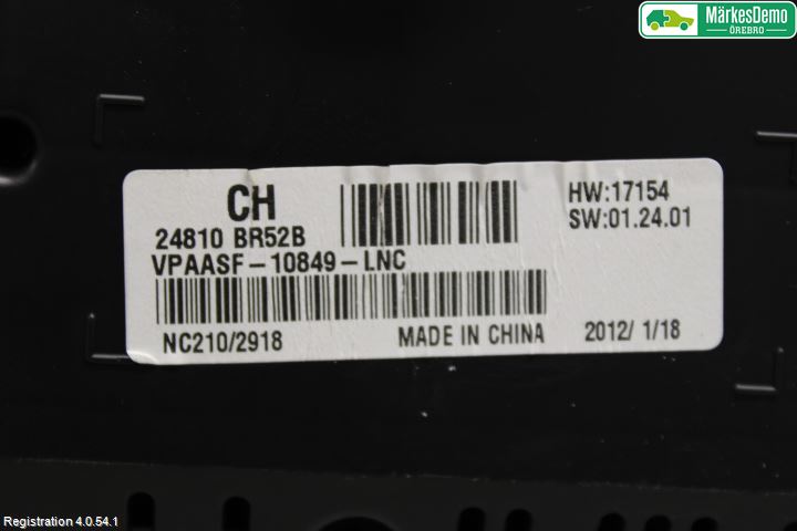 Nissan QASHQAI 10-14 Instr Kombinert