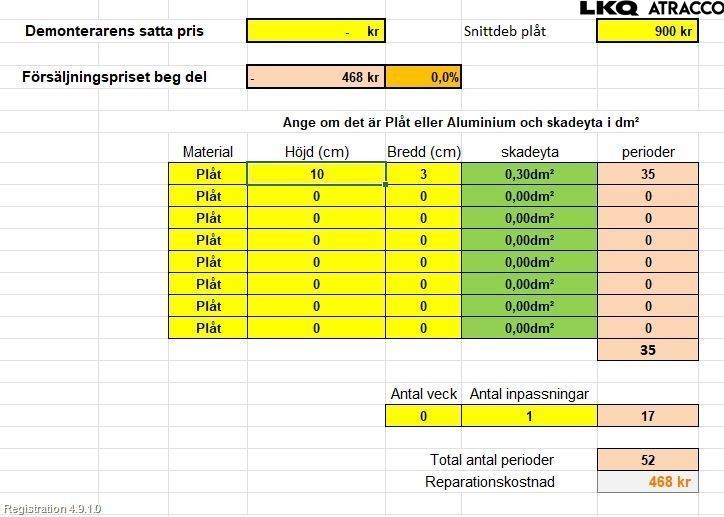 Audi A4/S4 08-11 Dør 4D Foran Høyre