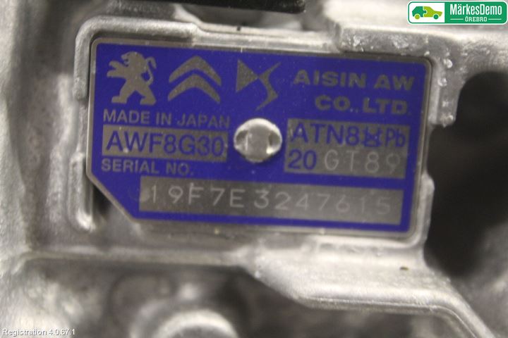 Peugeot 508 19- Gearkasse Automat