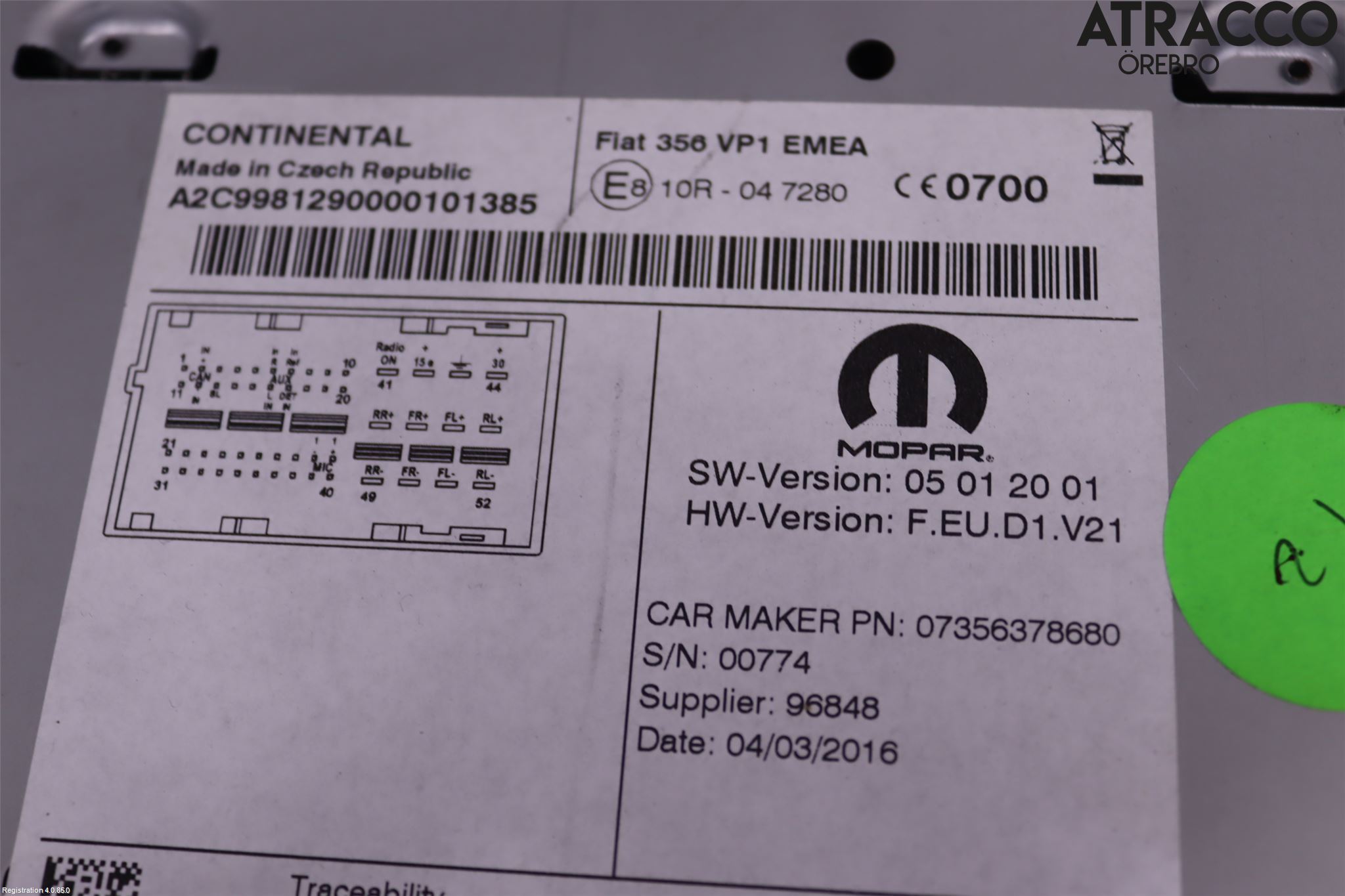 Fiat TIPO/CROSS 16- Stereo Radio