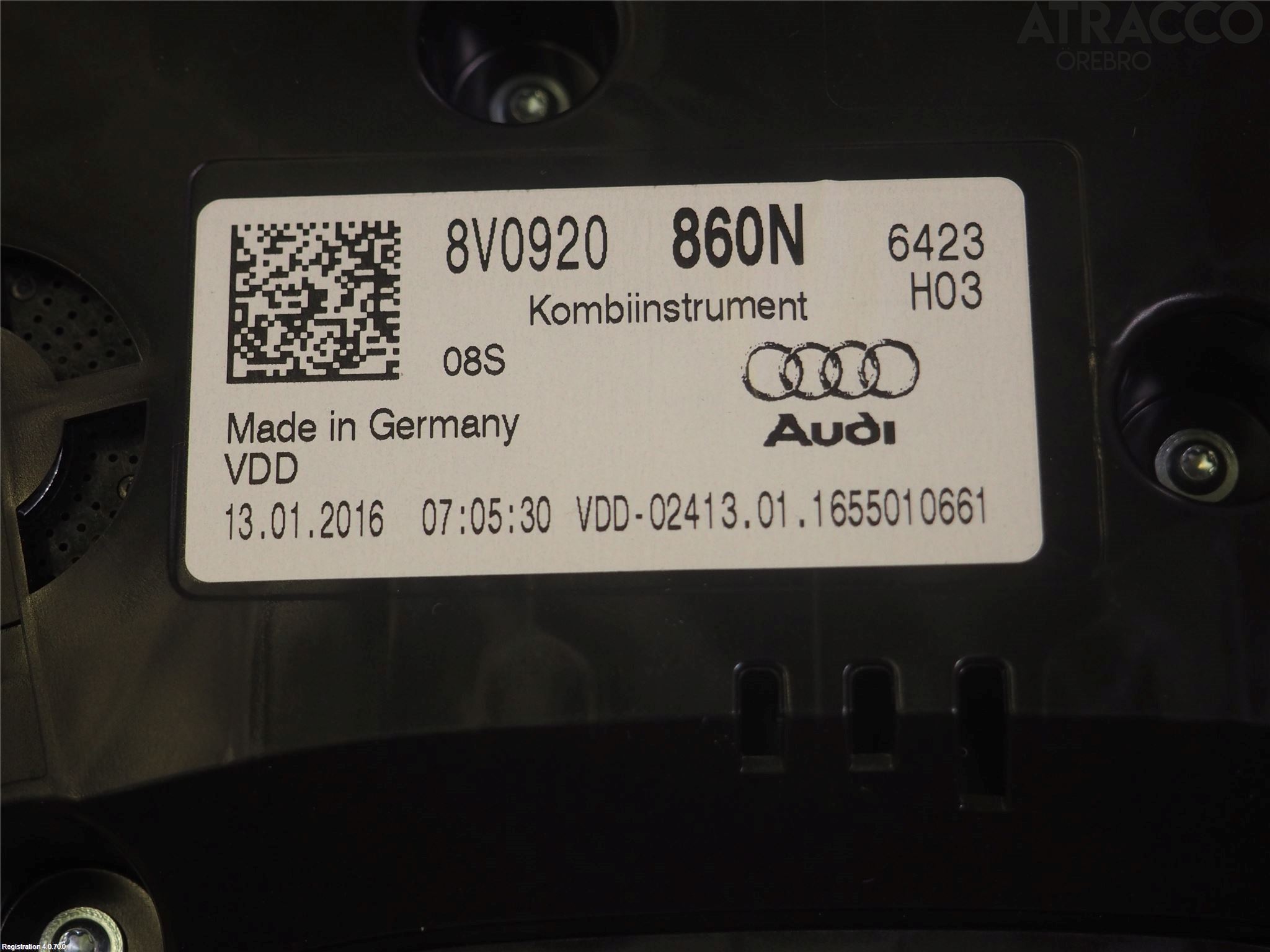 Audi A3/S3 8V 13-20 Instr Kombinert