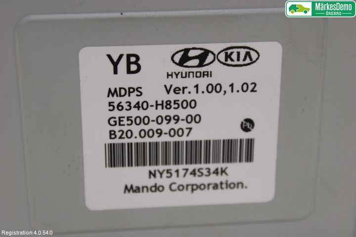 Kia RIO 17- Rattakselaggregat Innebygd Servo