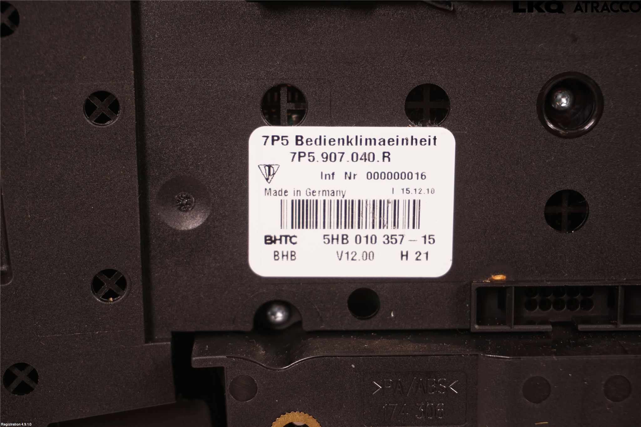 Porsche CAYENNE 03- Varme Ac Betjening-Display