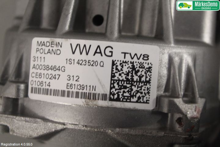Volkswagen VW UP! / E-UP! Rattakselaggregat Innebygd Servo