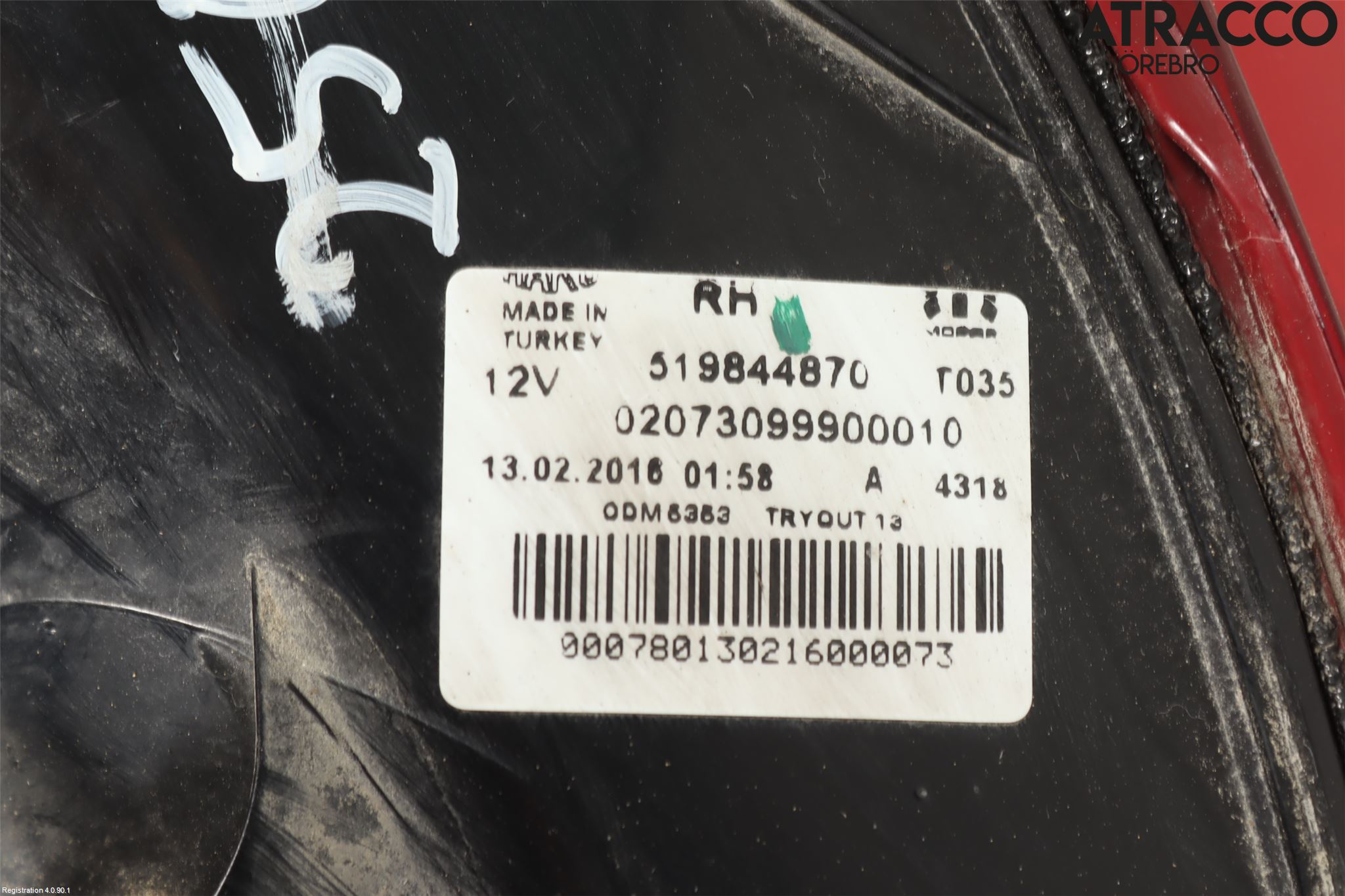 Fiat TIPO/CROSS 16- Baklykt Høyre