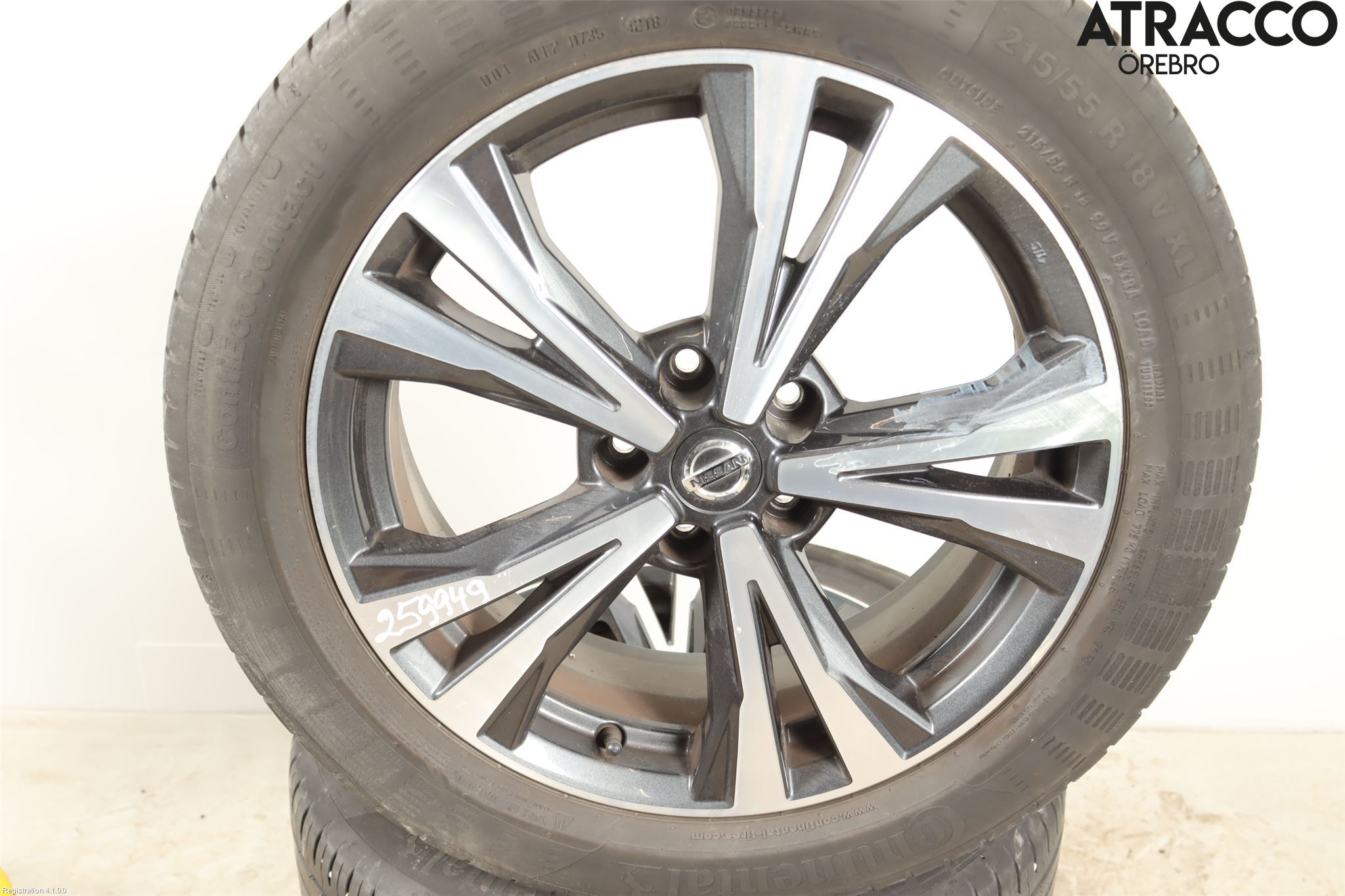 Nissan QASHQAI 17-21 Dekk Sommer På Alu Felg 4Stk