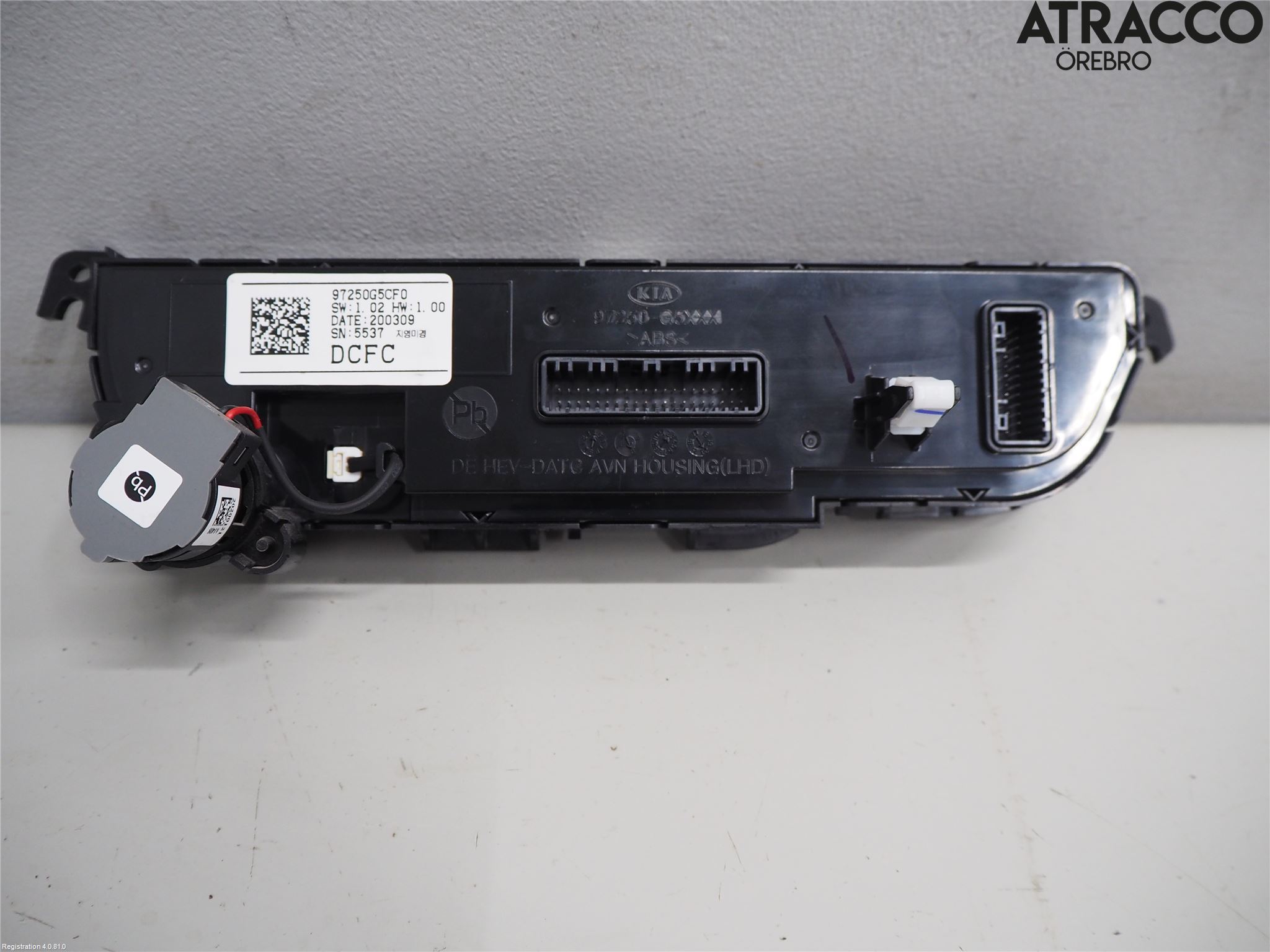 Kia NIRO (DE) 17-22 Varme Ac Betjening-Display