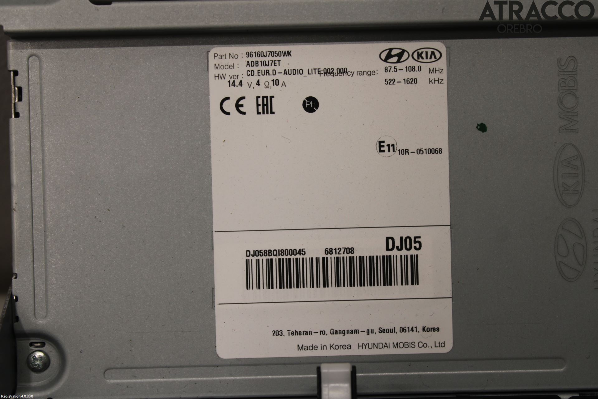 Kia CEED/CEED SW 19- Stereo Radio Med Cd
