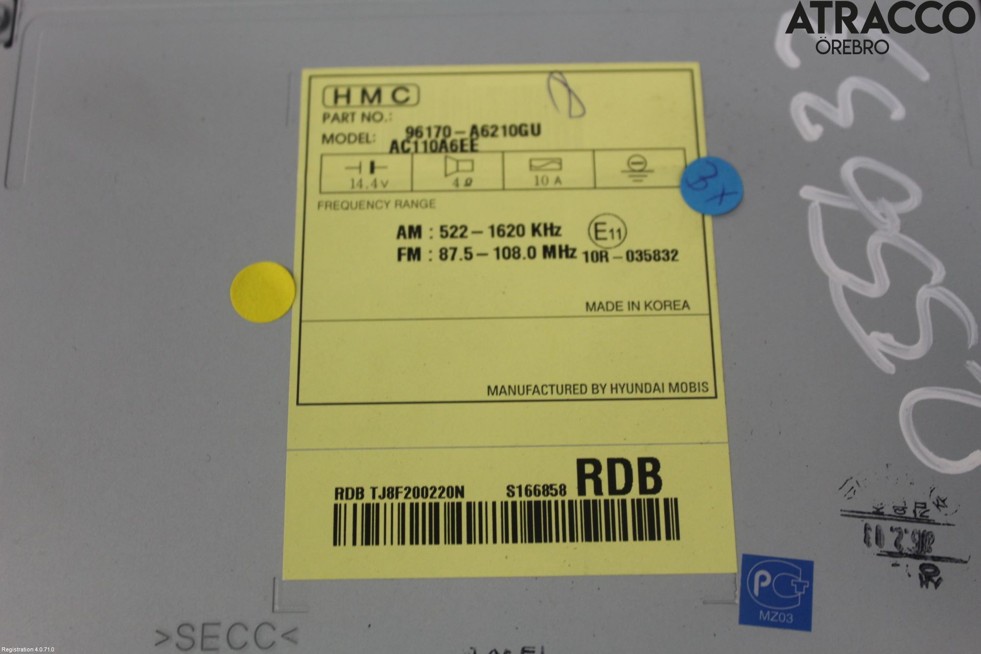 Hyundai i30 GD 13-17 Stereo Radio Med Cd