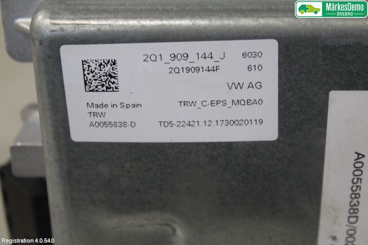Volkswagen VW POLO VI 18->> Rattakselaggregat Innebygd Servo