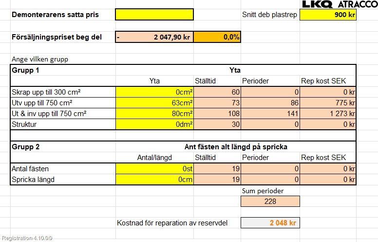 Volkswagen VW PASSAT 15-19 Støtfanger Bak Midt Del