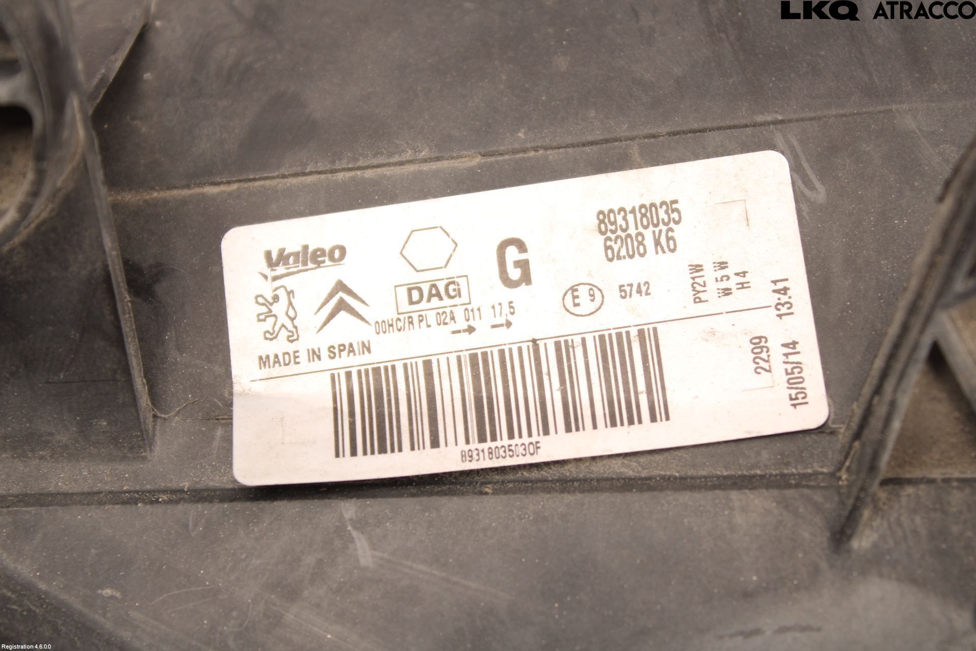 Citroen BERLINGO 08-18 Frontlykt Venstre