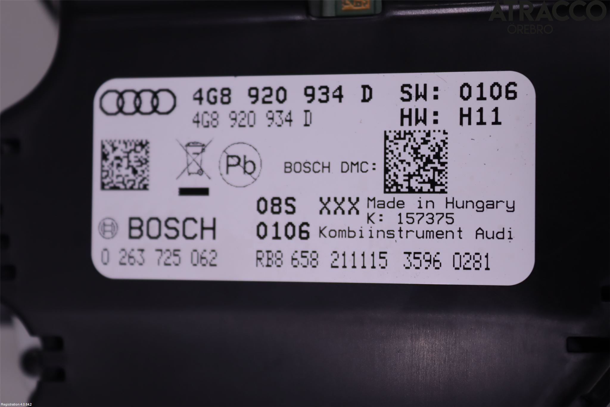 Audi A6/S6 4G 11-18 Instr Kombinert