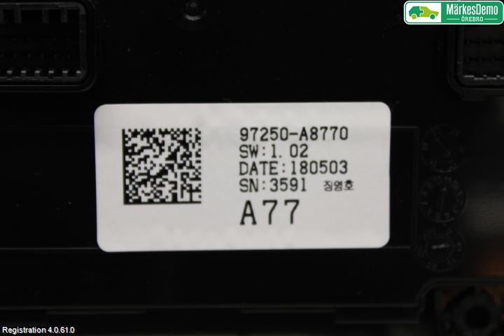 Kia OPTIMA 16-20 Varme Ac Betjening-Display