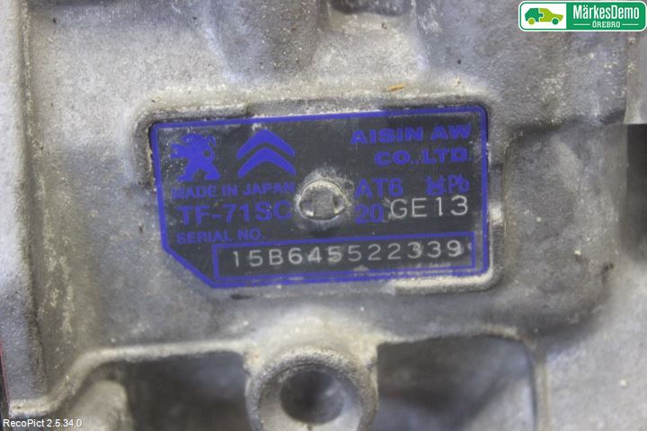 Peugeot 308 14-21 Gearkasse Automat