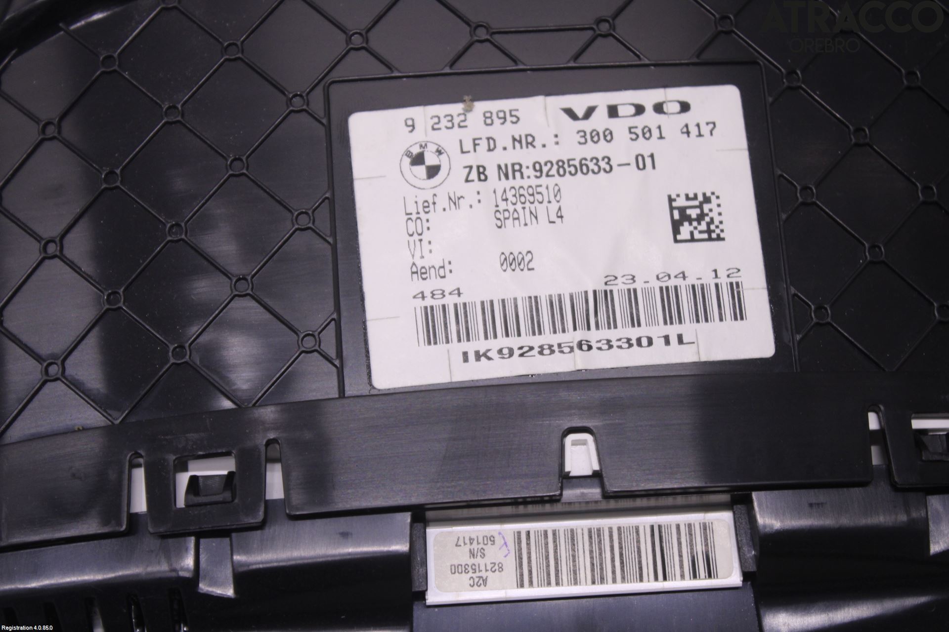 BMW 3 F30/F31/F80 12-19 Instr Kombinert