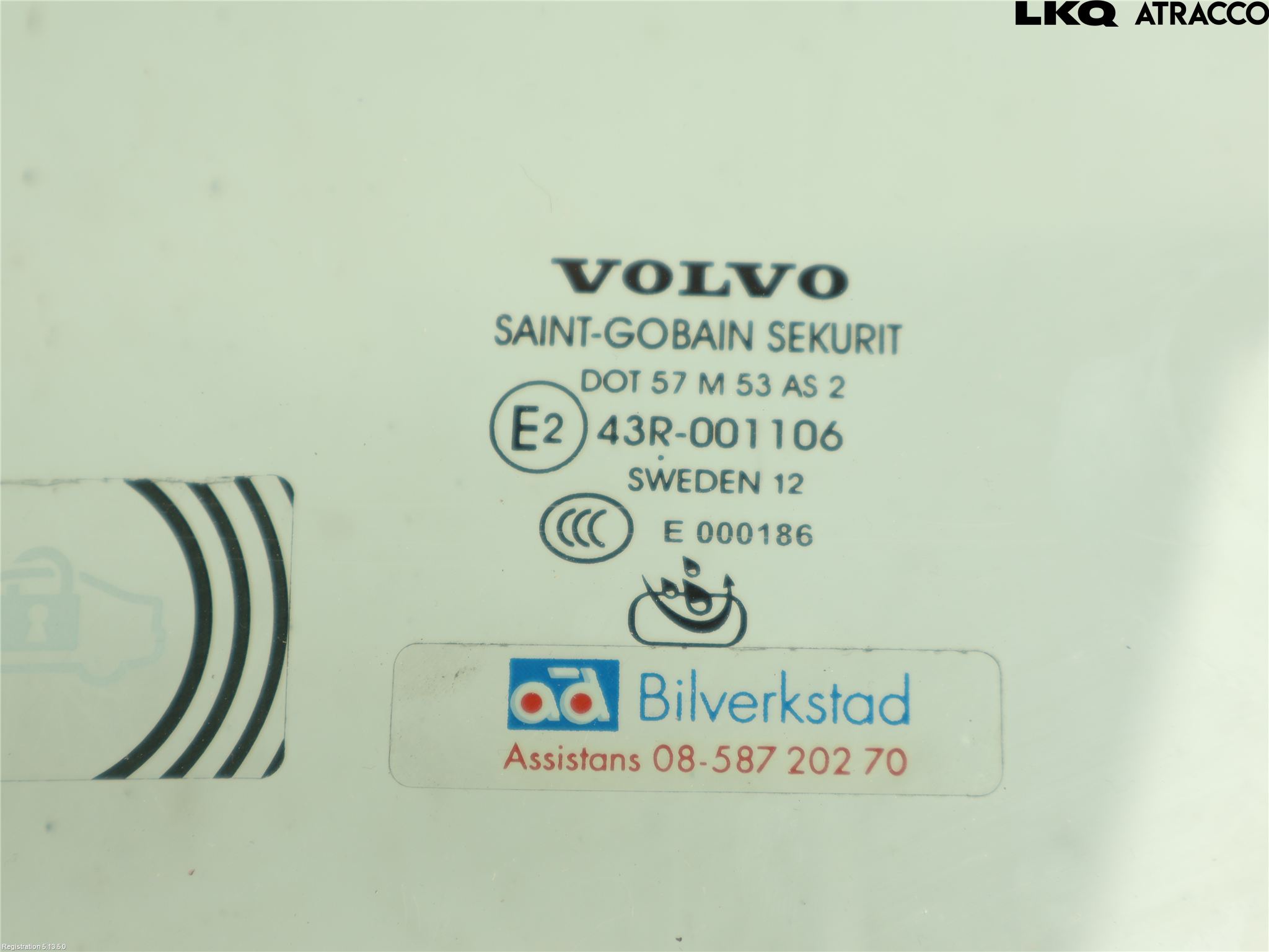 Volvo V70 08-13 Dørrute Foran Venstre 4 Dørs