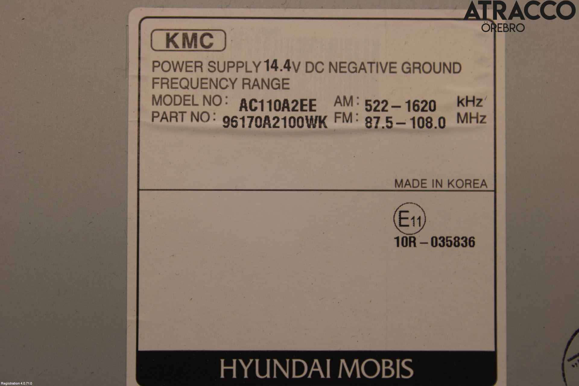 Kia CEED 12-18 Stereo Radio Med Cd