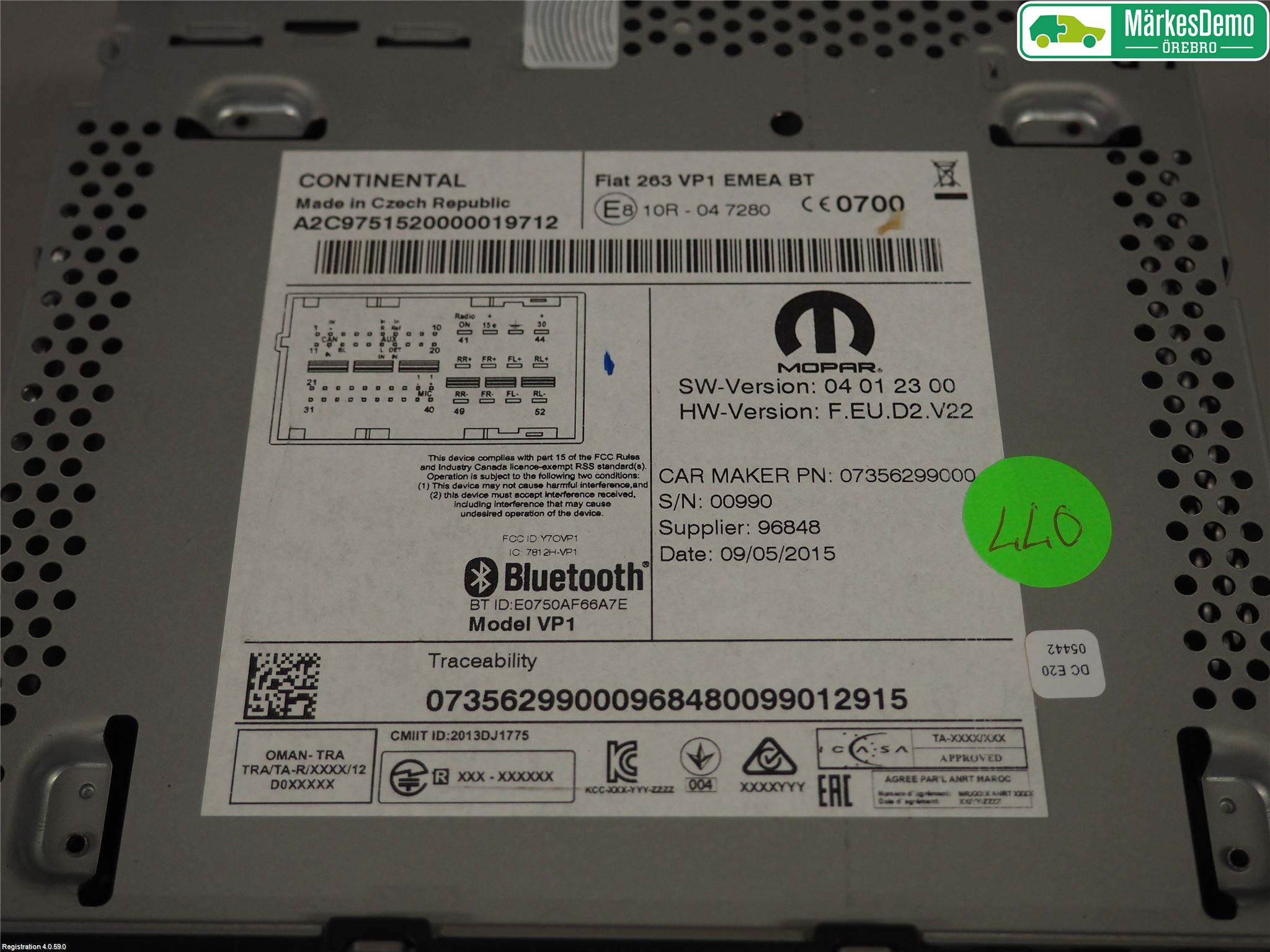 Fiat DOBLO CARGO Stereo Radio