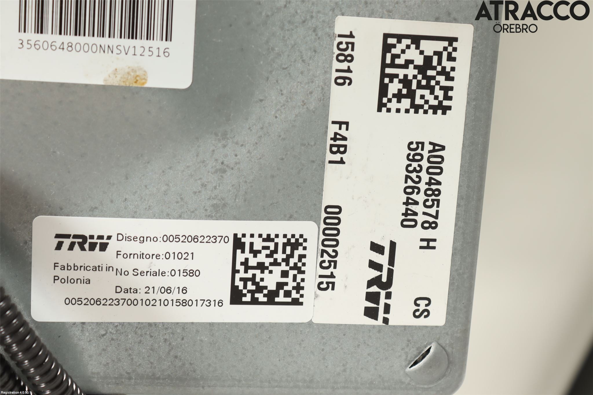 Fiat TIPO/CROSS 16- Rattakselaggregat Innebygd Servo
