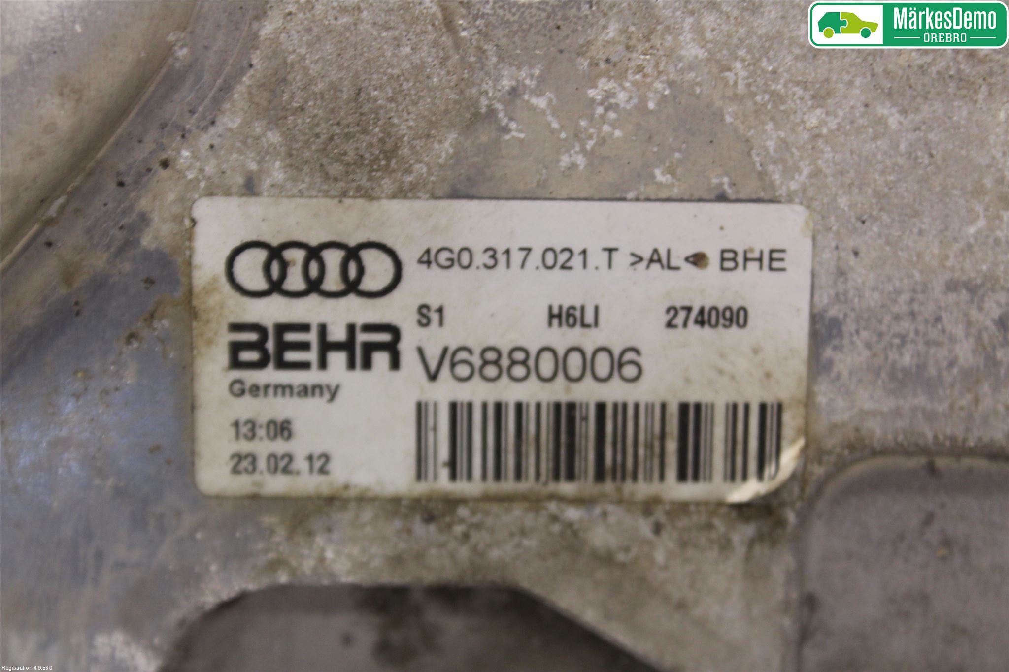 Audi A7/S7 4G 11-17 Radiator Oljekjøler Motor