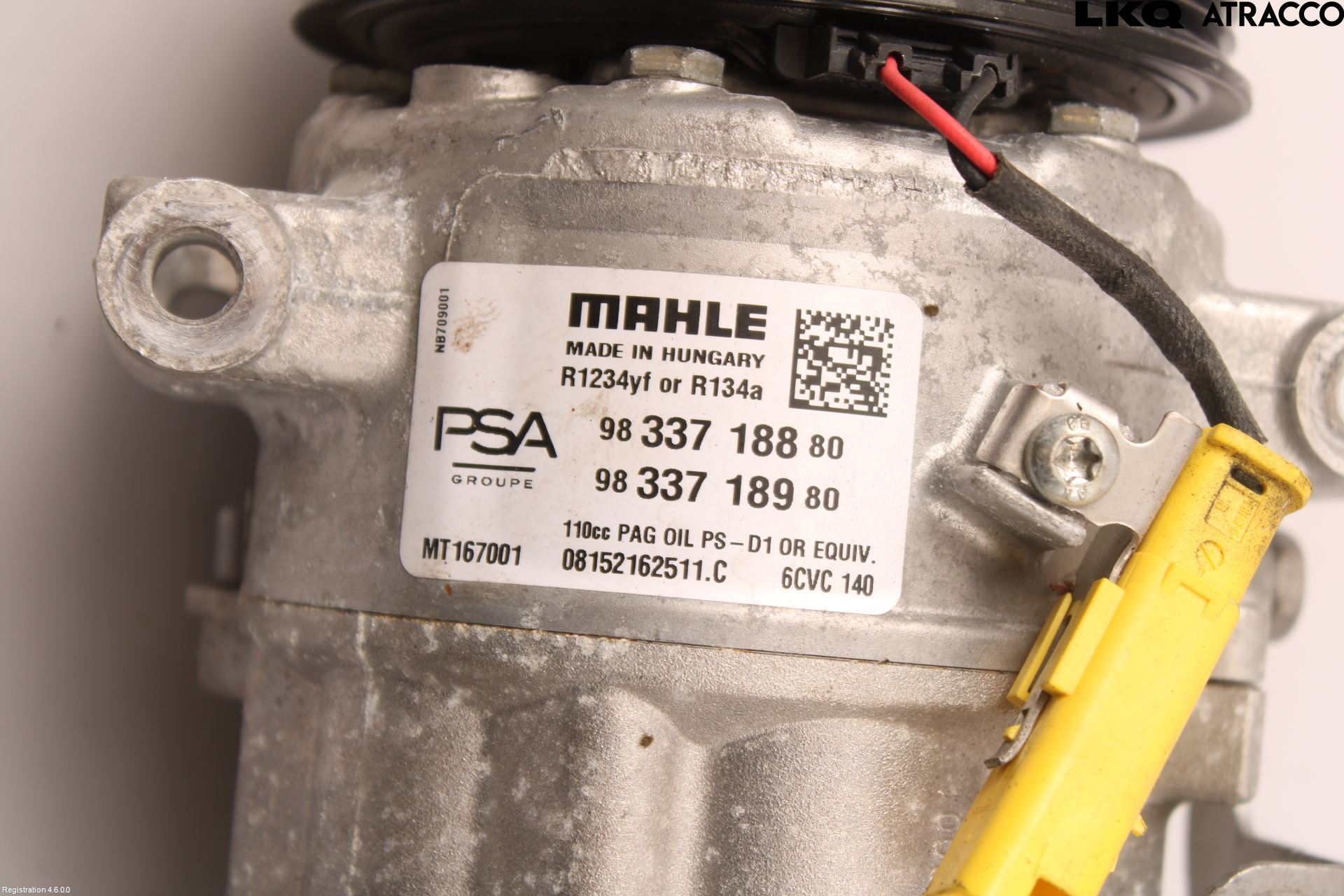 Citroen C4/E-C4 C4X/E-C4X III 21- Varme Ac Kompressor