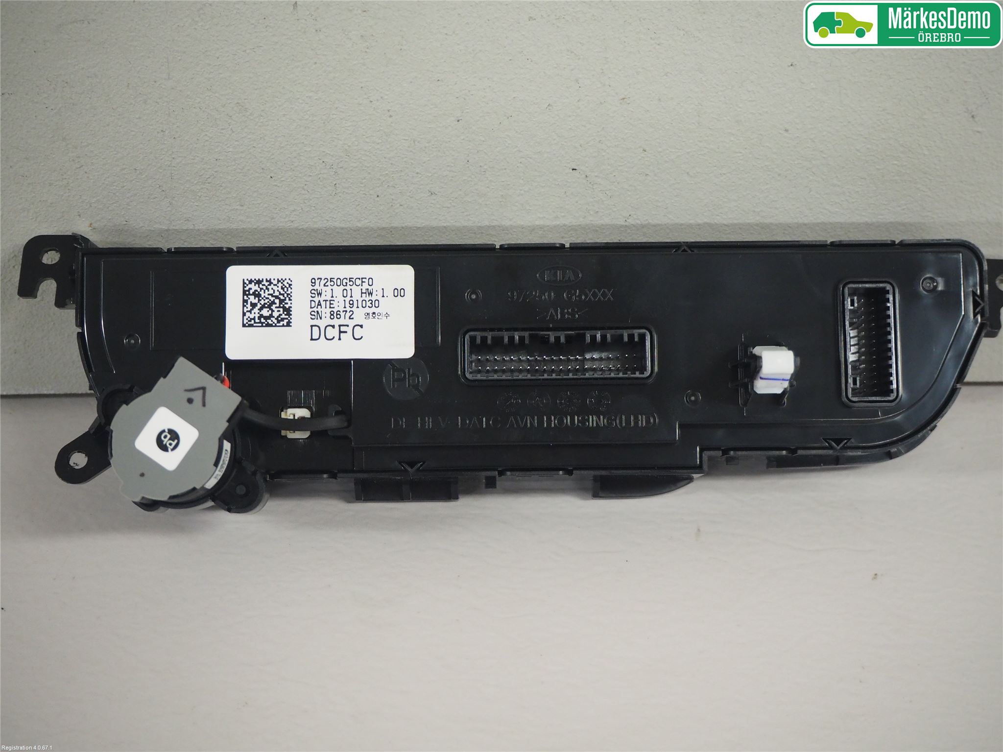 Kia NIRO (DE) 17-22 Varme Ac Betjening-Display