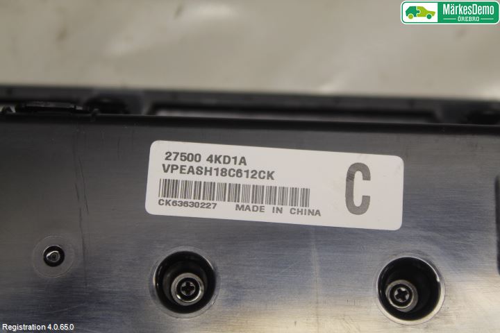 Nissan NAVARA, TREK-1 17-21 Varme Ac Betjening-Display