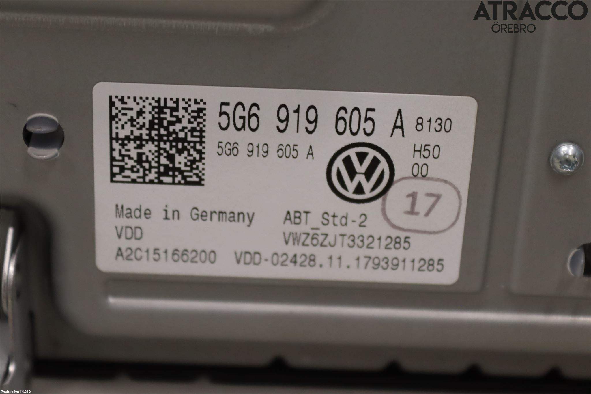 Volkswagen VW GOLF / E-GOLF VII 13-20 Multifunktionsdisplay