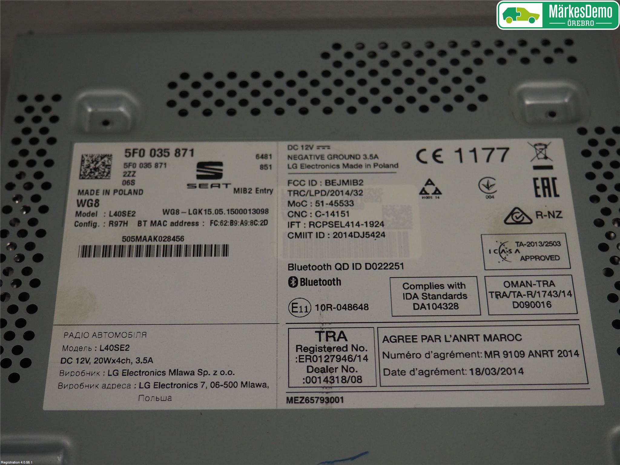 Seat LEON 13-20 Stereo Radio
