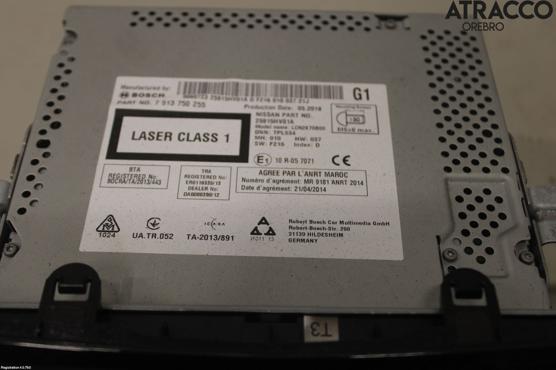 Nissan QASHQAI 17-21 Stereo Radio Med Cd
