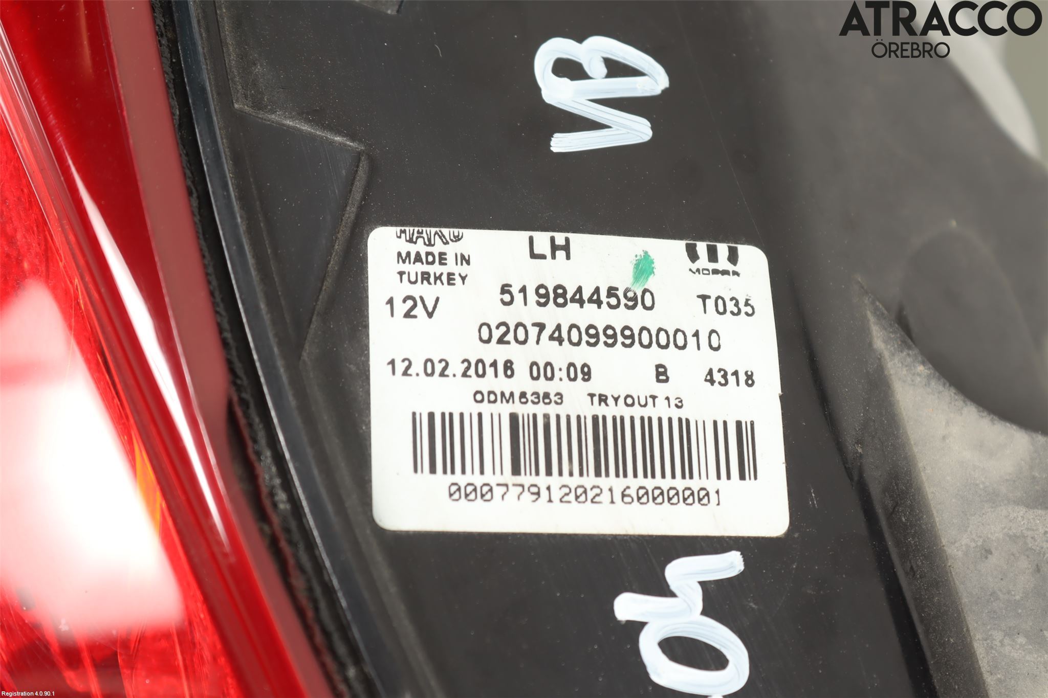 Fiat TIPO/CROSS 16- Baklykt Venstre