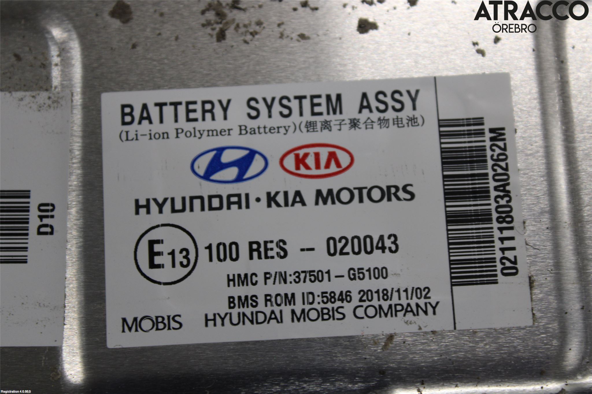 Kia NIRO (DE) 17-22 Hybrid Batteri